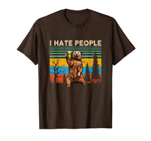 Load image into Gallery viewer, I Hate People - Bear Drinking Beer Tshirt Funny Gifts T-Shirt
