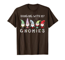 Load image into Gallery viewer, Santa Gardening Gnome Christmas Tee Hanging With My Gnomies T-Shirt
