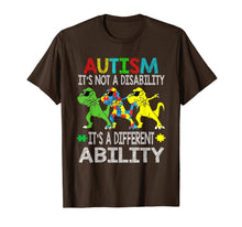 Load image into Gallery viewer, It's Not A Disability Ability Autism Dinosaur Dabbing Gift T-Shirt-52743
