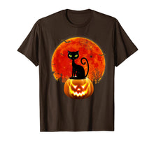 Load image into Gallery viewer, Black Cat Pumpkin Moon Halloween Costume Funny T-Shirt
