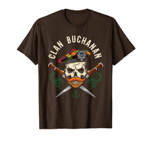 Load image into Gallery viewer, Scottish Clan Buchanan Bad Ass Skull with Tam Clan Badge T-Shirt-666890
