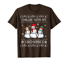Load image into Gallery viewer, Chillin With My Snowmies Funny Ugly Christmas Pajama Xmas T-Shirt
