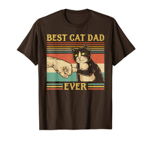 Load image into Gallery viewer, Best Cat Dad Ever Paw Fist Bump Fit Vintage Retro Gift Men T-Shirt-933880
