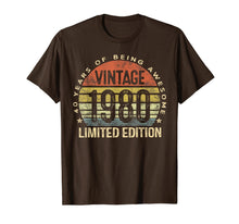 Load image into Gallery viewer, 40 Year Old Gifts Vintage 1980 Limited Edition 40th Birthday T-Shirt-210554
