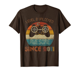 Video Game 8th Birthday Shirt Gamer Kids Youth 8 Years Old T-Shirt