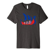 Load image into Gallery viewer, Iceland Viking Ship Shirt Icelandic Flag Dragon Boat Premium T-Shirt
