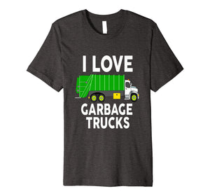 I Love Garbage Truck Shirt for kids toddlers Premium Tee