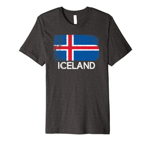 Icelandic Flag T-Shirt | Vintage Made In Iceland Gift