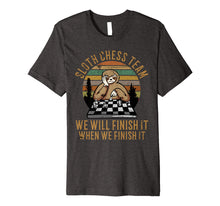Load image into Gallery viewer, Distressed Sloth Chess Team Funny Slow Chess Players gift Premium T-Shirt

