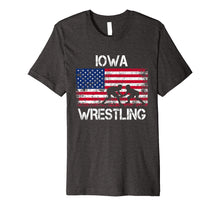 Load image into Gallery viewer, Iowa Wrestling American Flag Gift For Wrestler Shirt
