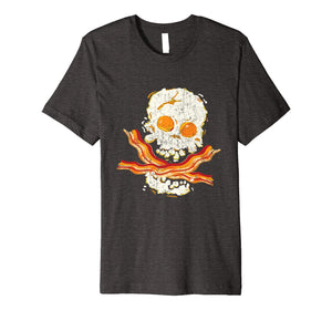 Keto Breakfast Cool Eggs Bacon Pirate Skull Gift Shirt