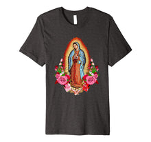 Load image into Gallery viewer, Our Lady of Guadalupe with roses T-shirt
