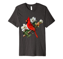 Load image into Gallery viewer, Cardinal Bird T-Shirt. Cardinal Perch On A Branch.
