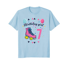Load image into Gallery viewer, Birthday Girl 7 Roller Skates Kids Birthday T-shirt
