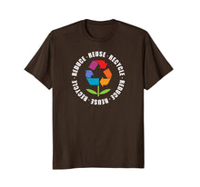 Load image into Gallery viewer, Reduce Reuse Recycle Flower Earth Day T-Shirt
