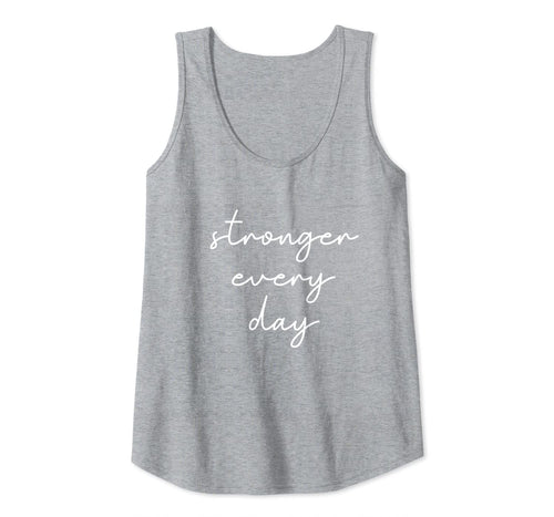 Stronger Every Day Womens Inspirational Workout Tank Top-4005681