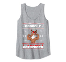 Load image into Gallery viewer, Brodolf The Red Nose Gainzdeer Gym Ugly Christmas Sweater Tank Top
