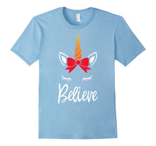 Load image into Gallery viewer, Unicorn Believe Christmas T-Shirt - I Want to Believe
