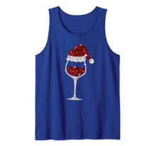 Load image into Gallery viewer, Wine Glasses Santa Hat Christmas Wine Lover Tank Top
