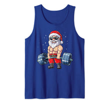Load image into Gallery viewer, Santa Weightlifting Christmas Fitness Gym Deadlift Xmas Men Tank Top
