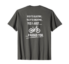Load image into Gallery viewer, Funny E-Bike T-shirt Yes It's Electric
