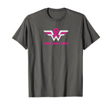 Load image into Gallery viewer, Fight Like a Hero -Breast Cancer Awareness -Hope Pink Ribbon T-Shirt
