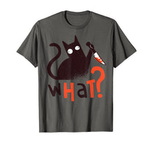 Load image into Gallery viewer, Funny Killer Cat With Knife Halloween Costume Men Women Gift T-Shirt
