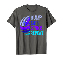 Load image into Gallery viewer, Girls Volleyball Bump Set Spike Repeat Blue Purple Teen Gift T-Shirt
