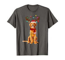 Load image into Gallery viewer, Cute Golden Retriever Christmas Lights Reindeer Pajamas T-Shirt
