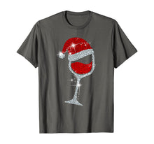 Load image into Gallery viewer, Wine Glasses Santa Hat Christmas Tee Funny Wine Lover Gift T-Shirt
