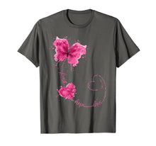 Load image into Gallery viewer, Faith Hope Love Breast Cancer Butterfly Flower Pink Ribbon T-Shirt
