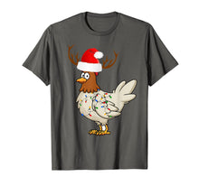 Load image into Gallery viewer, Chicken Christmas Reindeer Christmas Lights Pajama Costume T-Shirt

