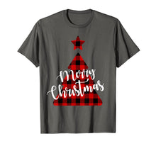Load image into Gallery viewer, Christmas Tree Red Buffalo Plaid Merry Christmas Gift T-Shirt
