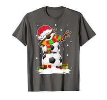 Load image into Gallery viewer, Dabbing Snowman Soccer Christmas Funny Dab Ball Gift T-Shirt
