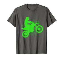 Load image into Gallery viewer, Dirt Bike Rider Tire Tracks Neon Green Youth T Shirt-304921
