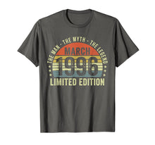 Load image into Gallery viewer, March 1996 The Man Myth Legend 24th Birthday Gift T-Shirt-3091090
