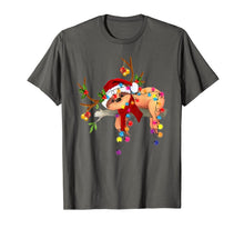 Load image into Gallery viewer, Santa sloth gorgeous reindeer Light Christmas Lover Gift T-Shirt
