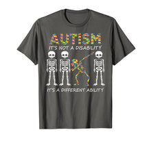 Load image into Gallery viewer, Autism it's a different ability Funny Dabbing skeleton Gift T-Shirt

