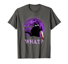 Load image into Gallery viewer, What Murderous Cat Holding Knife Funny Halloween Costume T-Shirt
