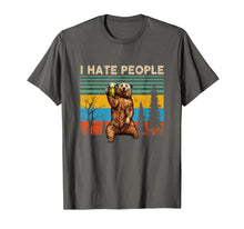 Load image into Gallery viewer, I Hate People - Bear Drinking Beer Tshirt Funny Gifts T-Shirt
