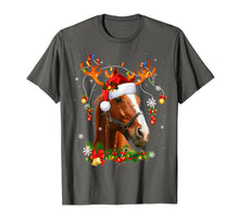Load image into Gallery viewer, Horse Christmas Reindeer Lights Funny Horse Xmas Gift T-Shirt
