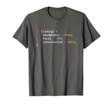 Load image into Gallery viewer, Funny Joke Programming If Coding Headphones Focus T-Shirt
