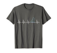 Load image into Gallery viewer, Sailing Heartbeat Funny Sailboat T-Shirt
