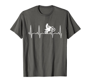 Dirt Bike Heartbeat Shirt - Best Shirt for Dirt Bike Riders