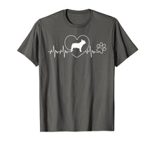 Load image into Gallery viewer, French Bulldog Heartbeat T-Shirt Dog Heart Paw Love Tee Gift
