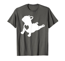 Load image into Gallery viewer, French bulldog yoga pose shirt with love heart frenchie gift
