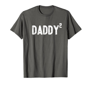 Mens Daddy to be of 2 kids - 2nd power squared Dad shirt