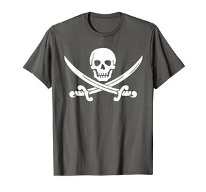 Jolly Roger Pirate Swords Skull Crossbones Costume Shirt