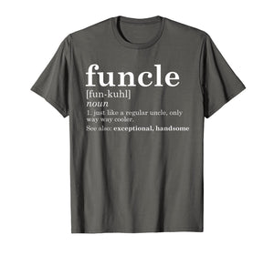 Mens Funcle T-Shirt Funny Uncle Father's Day Gift Birthday Gag