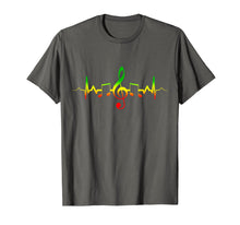 Load image into Gallery viewer, Reggae Music Heartbeat T-Shirt - Jamaica Rasta Tee Gift
